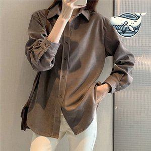가을 출근 캐주얼 코듀로이 셔츠 오피스 데일리 (WFH2S12)