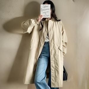 [다잇템] 여성 사파리 카라없는 박시핏 하프기장 점퍼