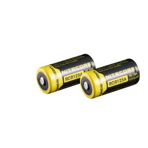 NITECORE리튬 이온 충전지 RCR123A NL166 650mAh 3.7V 2.4Wh 2 개