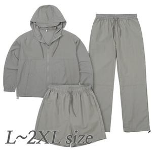 2025 봄/여름 남자 아노락 3종 바람막이점퍼+바지+반바지 트레이닝복세트 후드집업 운동복 일자바지 반바지