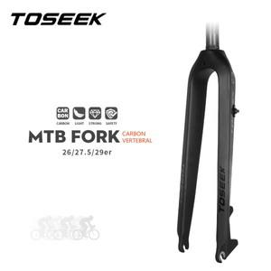 자전거 포크 프레임 기어 바퀴 사이클 MTB 경량 마운트 쇼바 TOSEEK MTB 전체 탄소 섬유 자전거 앞 포크 26