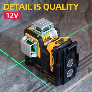 레이저레벨기 Dewalt 레이저 건설 도구 수평 녹색 계량기 레벨 360 도 수직 리튬 배터리 12 라인 DW089L