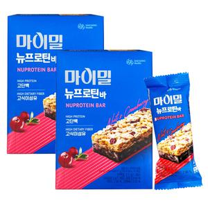 마이밀 뉴프로틴바 21g x 12개입 2박스 간식 식사대용 단백질바 H