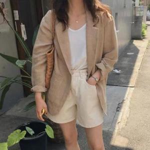[오노마] ONM 모던 난방 스웨이드 점 자켓 여성 셔츠 간절기