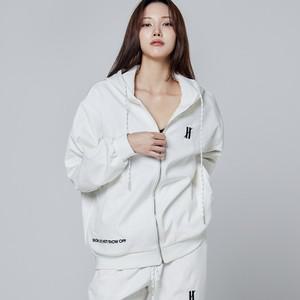 오버셔 기능성 기모 웜업 오버핏 후드집업 화이트 (여)