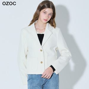 [오조크] 미니멀시크 카라 투버튼 자켓