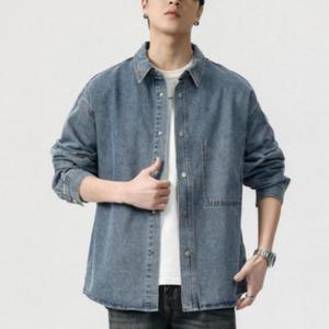 [라일리] Rly 캐주얼 루즈핏 셔츠 데님 재킷 남성