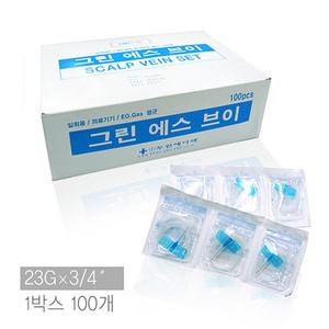 두원 그린에스브이 나비바늘 수액세트 1박스 100개 DEHP Freee/소재사용