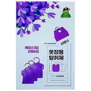 [셀러허브 1]산도개비 옷장용 탈취제 라벤더 4ml x 6개입(케이스 3개,리필 6개)