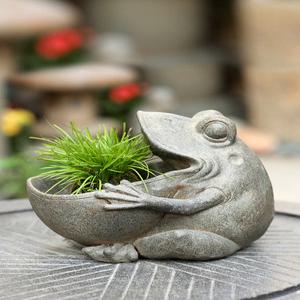 돌두꺼비 화분 조경석 행운 부엉이와 석재 재물 꾸미기 소품 모스 화단 작은 이펙트