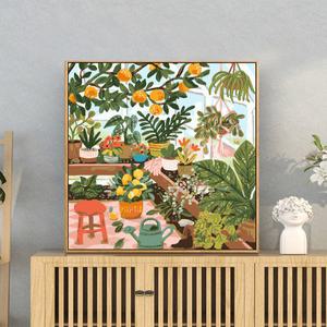 대형 유화그리기 캔버스 diy 세로 고양이 일러스트 판그림 명화그리기 꽃그림 액자