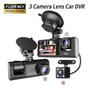 차량용 DVR 3 채널 HD 1080P  내부 대시 캠  방향 카메라  녹음기 비디오 기  캠 캠코더
