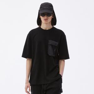 [그루브라임]유니)EDGE SLIT POCKET T-SHIRTS (BLACK) [LSRMCTA312M]