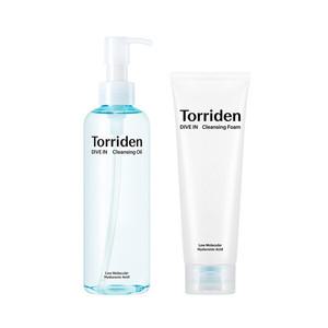 [2종세트] 다이브인 저분자 히알루론산 클렌징오일 200ml + 클렌징 폼 150ml (+다이브인 마스크 1매)