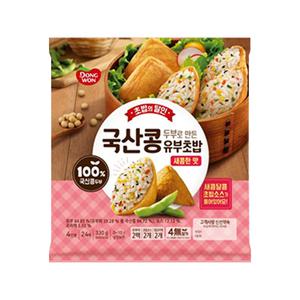 [소비기한 임박][장보기_냉장]동원 국산콩 유부초밥 새콤한맛 330g, 1개
