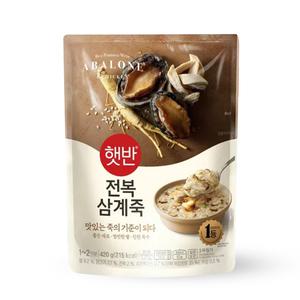 햇반 소프트밀 전복삼계죽 420g / 비비고죽