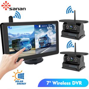 무선후방카메라 7 인치 터치 모니터 트럭 DVR 레코더 시스템 RV 디지털 무선 백업 카메라 RV/트레일러와 태