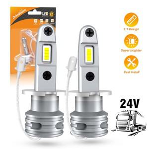 DriveVision 2pcs H3 Led 24v 트럭 Led 램프 미니 크기 자동차 12V Led 전구 자동 안개 빛 6500K 4300K 3