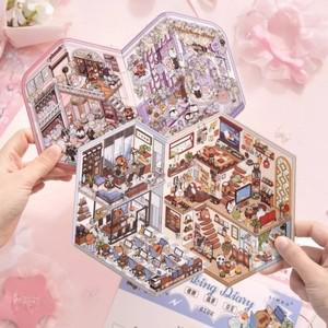 플러스 사이즈 만화 결혼식 및 회사 풍경 스티커  3D 장면 DIY 장난감 게임 스티커   여성 축제 생일 선워