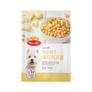 바우와우 체다치즈볼 200g 강아지 비스킷 치즈 간식