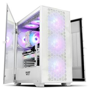 :다크플래쉬 darkFlash DLX21 RGB MESH 강화유리 PC케이스 (화이트)