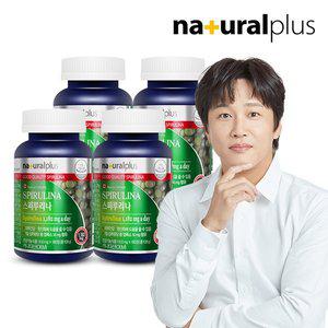 [내츄럴플러스] 스피루리나(캐나다산 스피루리나, 1일 엽록소14mg섭취, 580mgX180정) 4병(12개월분)
