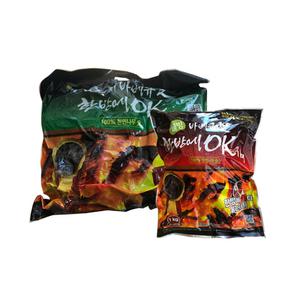 웰빙 원터치 바베큐 숯 1kg 2kg 캠핑 장작 연료 숯불