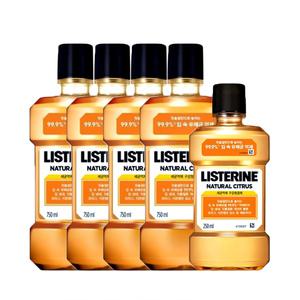 존슨앤존슨 리스테린 내추럴 시트러스 750ml 4개+250ml 구강청결제