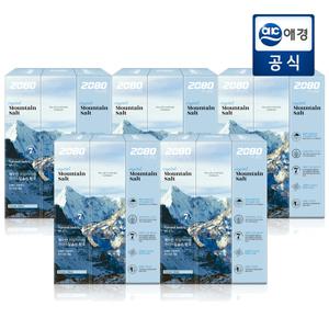 2080 퓨어 마운틴 솔트 치약 크리스탈민트향 120g x 15개