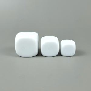 흰색 빈 주사위 민자 사각 게임 소품 교육 아크릴 20mm GS3500319B