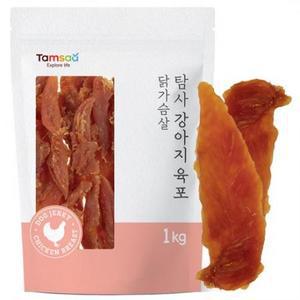 탐사 강아지 간식 닭가슴살 육포 1kg, 1개 one option