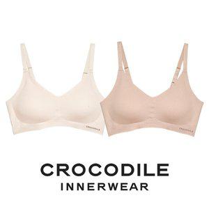 [감탄브라] [크로커다일]감탄브라 나일론모달 후크형 브라2종 오트밀 베이지 CDWBR4O1011