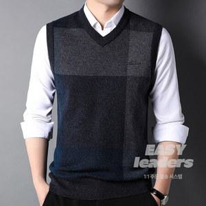 남자 겨울 조끼 출근룩 니트 가을 남성 브이넥 이너 풀오버 EO4
