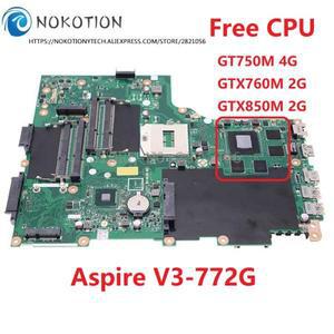 NOKOTION 노트북 마더 보드 ACER Aspire V3-772G V3-772 E1-772G 메인 보드 VA70HW NBM8S11001 NB.M8S11.00