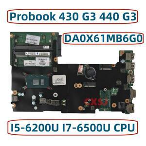 모델: X61 DA0X61MB6G0 HP 프로북 430 G3 440 G3 노트북 마더보드, 3855U I3-6006U I5-6200U I7-6500U DDR3