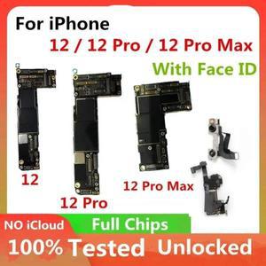 아이폰 12 프로 맥스 마더보드 페이스 ID 잠금 해제 클린 iCloud 로직 보드 지지대 OS 업데이트, 128GB, 25