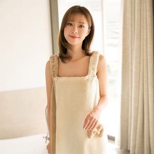 여성 투톤 랩스커트샤워가운 원피스가운 골프목용가운