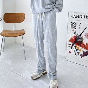 남자 그레이 츄리닝바지 산책 데일리 홈웨어 (WFFQ9RQ)