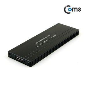 Coms USB 외장 케이스(SSD) 초소형 M.2(NGFF) Black (WFFRCVV)