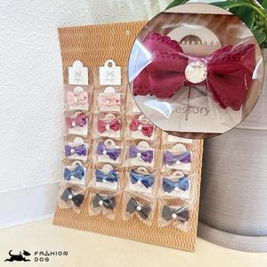 [IXHIR5SH_4B]강아지 판 겹리본빗살핀 20개 세트