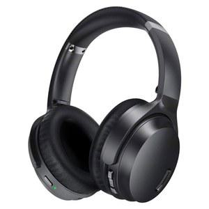 HROEENOI 액티브 노이즈 캔슬링 헤드폰, JZ02 블루투스 CVC 8.0 마이크 딥 베이스 헤드셋이 장착된 무선 오버 이어 여행 업무용 TV폰의 40시간 재생 시간 - 블랙