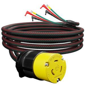 인버터 발전기용 Journeyman-Pro 30A 병렬 코드 연결 키트 | 120-125 VAC, 30 AMP - 4000 /3750와트 턴 락 L5-30R 여성 커넥터 RV 준비 완료(L530R 트위스트 락)