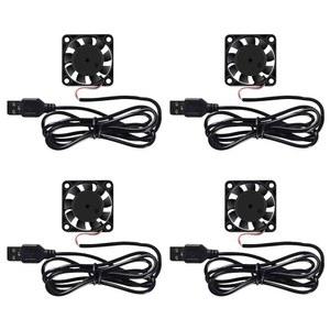 소형 가전제품 시리즈 교체용 40mm USB 브러시리스 냉각 팬 x 10mm 고성능 DC 5V 속도 4200RPM 4팩