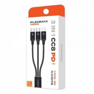 C타입고속충전케이블 플레오맥스 30W 고속 충전기 멀티 케이블 (-C to 3 ONE Cable) 고속충전데이터케이블