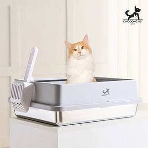 딩동펫 고양이 스테인레스 하이 화장실 + 모래삽 세트
