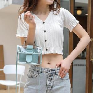 PVC 해변 투명젤리 보조 크로스백 여행 숄더 핸드폰 비치 데일리 가방 수영장 신상 휴