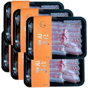 [T]백년수산 국산 홍어 250g x 6팩 + [증정] 미니초장 6개+홍어뼈