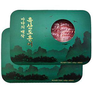 [T]백년수산 흑산도 홍어 500g x 2팩 + [증정] 용기초장 2개+홍어뼈