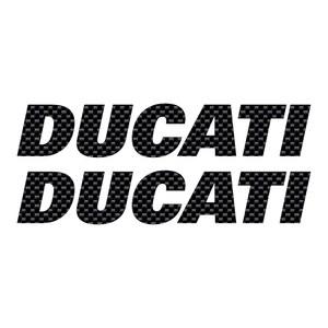 labelbike - 오토바이 탱크용 레터링 스티커 2장 키트를 위해 Ducati Racing