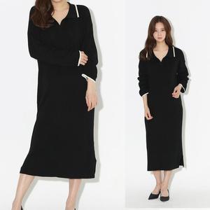 [오노마] ONM 니트 베이직 오버핏 롱원피스